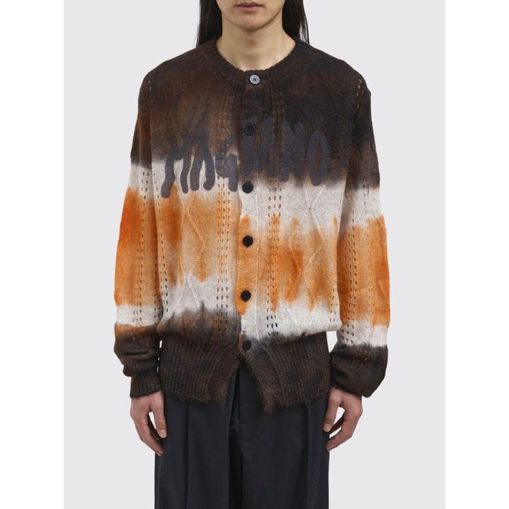 Magliano Men Striped Mohair Wool Blend Cardigan Magliano